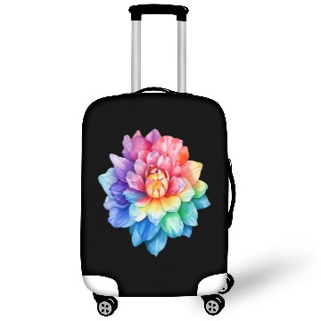 Discover Pride, Watercolor Floral Print Luggage Covers, Colorfu