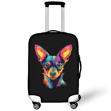 Discover Watercolor Colorful Russian Toy Terrier Luggage Covers