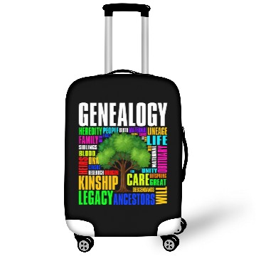 Discover Genealogy Word Cloud Family Ancestry Genealogist Luggage Covers