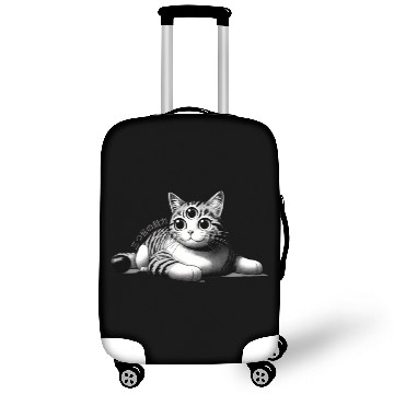 Discover Three-Eyed Cat Enigma: A Mystical Japanese Marvel Luggage Covers