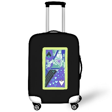 Discover Colourful Queen Of Spades Playing Card Luggage Covers