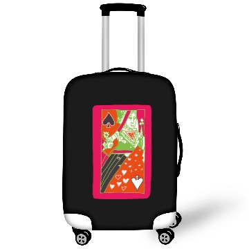 Discover Red Queen Of Spades Playing Card Luggage Covers