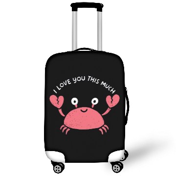 Discover I love you this much, kawaii lobster Luggage Covers