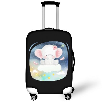 Discover Baby Elephant Ride Up To Sky Using Cloud Excited Luggage Covers
