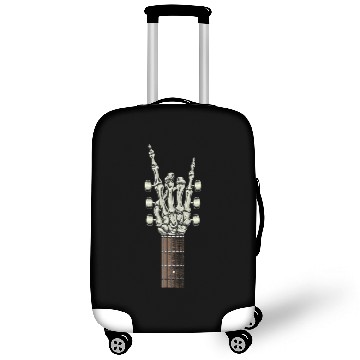 Discover Rock On Skeleton Hand Guitar Rock Roll Rock Band Luggage Covers