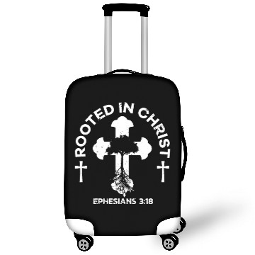 Discover Bible Verse Rooted In Christ Ephesians 3:18 Jesus Luggage Covers
