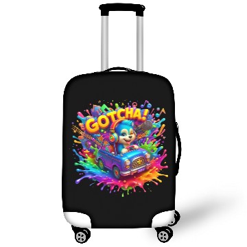 Discover Stellar Cadence: Symphony of Neon Hues - GoTCha! Luggage Covers