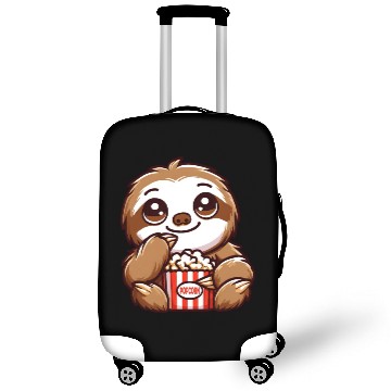 Discover Sloth Film Critic Cinema Popcorn Lover Luggage Covers