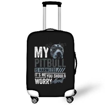 Discover Pitbull is Harmless Pittie Mom Dog Lover Pitbull Luggage Covers