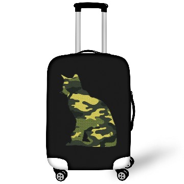 Discover Military Burmese Camo Men Print US Cat Kitty Luggage Covers