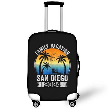Discover Family Vacation 2024 San Diego Summer Matching Luggage Covers