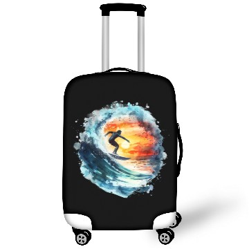 Discover Watercolor Sunset Surfing Clipart | Surfboard, Luggage Covers