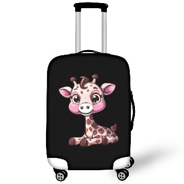 Discover Adorable Baby Giraffe Character For You Luggage Covers