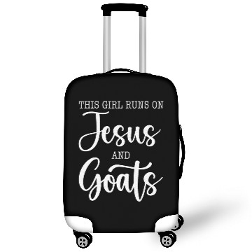 Discover This Girl Runs On Jesus And Goats Goat Luggage Covers
