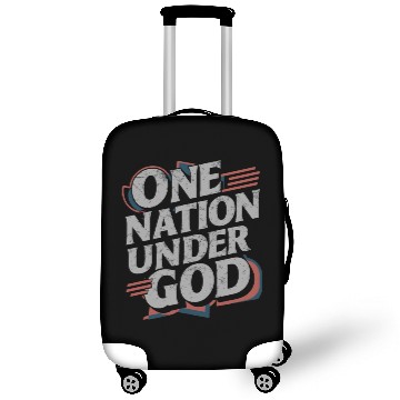 Discover One Nation Under God Christian Pride Retro US Flag Luggage Covers