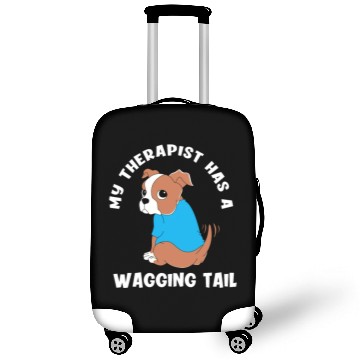 Discover My Therapist Has A Wagging Tail Cute Therapy Dog Luggage Covers