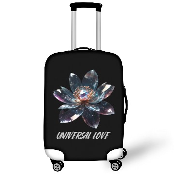 Discover Cosmic Crystal Glass Flower "UniversalLove" Luggage Covers
