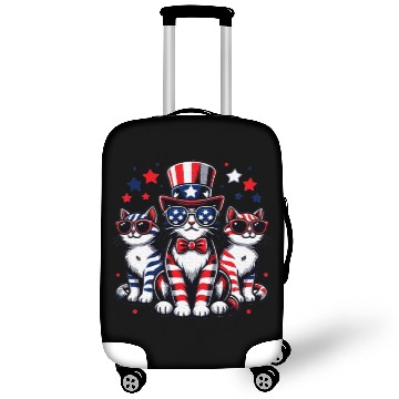 Discover Patriotic Cat Fourth Of July Kitten Cat Lover Luggage Covers