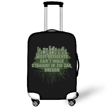 Discover Walk Straight in Zigzag Oregon Pun Wisconsin Joke Luggage Covers