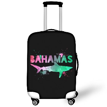Discover Bahamas Shark Watercolor Souvenir Luggage Covers