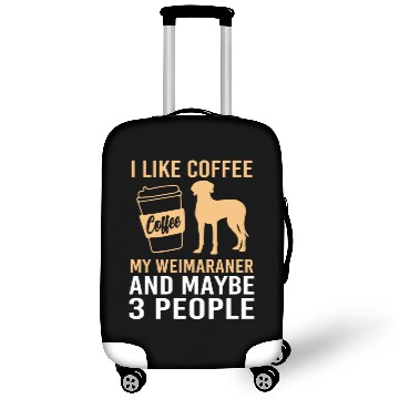 Discover Dog Pun Coffee Lover Pet Coffee And Weimaraner Luggage Covers