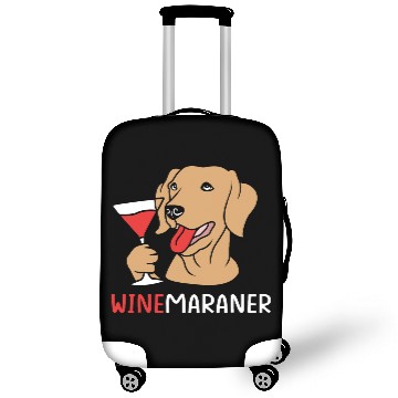 Discover Winemaraner Dog Mom Wine Lover Funny Weimaraner Luggage Covers
