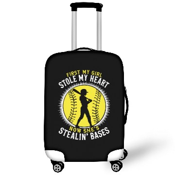 Discover Stole Heart Softball Dad Funny Daddy Father's Day Luggage Covers