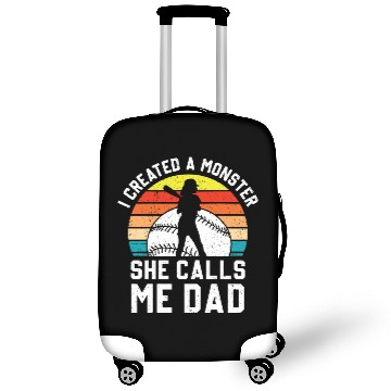 Discover Calls Me Softball Dad Funny Daddy Father's Day Luggage Covers
