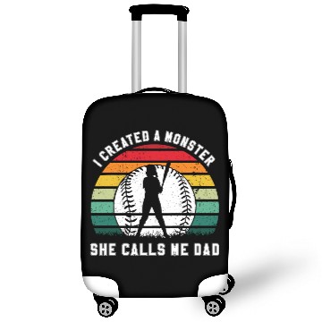 Discover Calls Me Softball Dad Funny Daddy Father's Day Luggage Covers