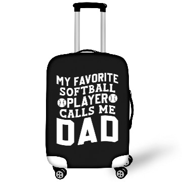 Discover Calls Me Softball Dad Funny Daddy Father's Day Luggage Covers