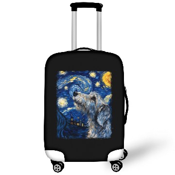 Discover Irish Wolfhound Dog Starry Night Painting Luggage Covers