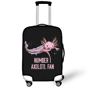 Discover Number One Axolotl Fan Funny Salamander Humor Axol Luggage Covers