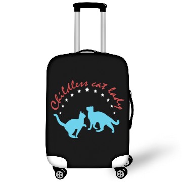 Discover Vintage And Retro Funny Childless Cat Lady Luggage Covers