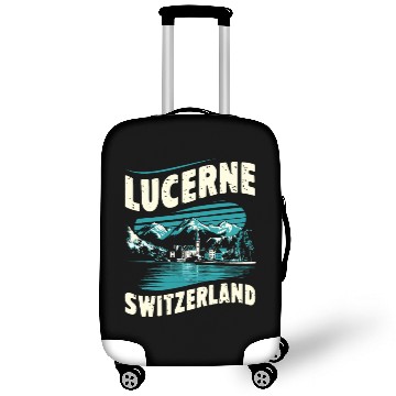 Discover Lucerne Switzerland Souvenir Scenic Mountains Luggage Covers