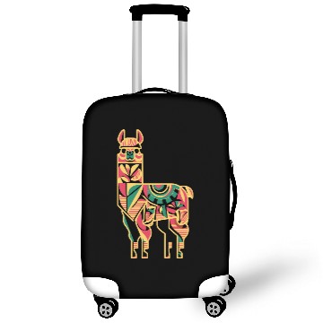 Discover Colorful Geometric Llama Art for Animal Lovers Luggage Covers