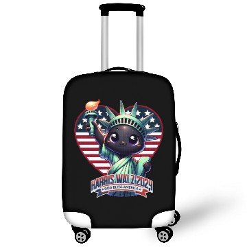 Discover Cute Cat as Statue of Liberty with Harris Walz Luggage Covers