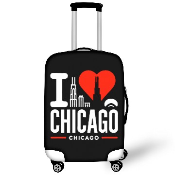 Discover I Love Chicago The Windy City Chi-Town Luggage Covers