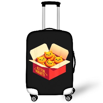 Discover Kitten Nuggets Food Pun Cat Lover Gift Chicken Nug Luggage Covers