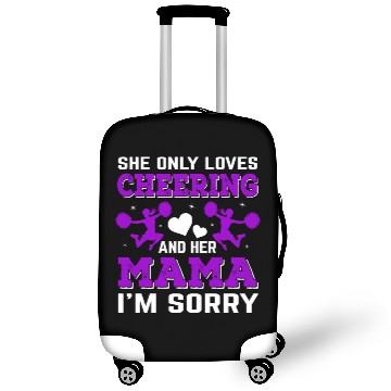 Discover Loves Cheer Mom Cheerleading Mommy Mother's Da Luggage Covers