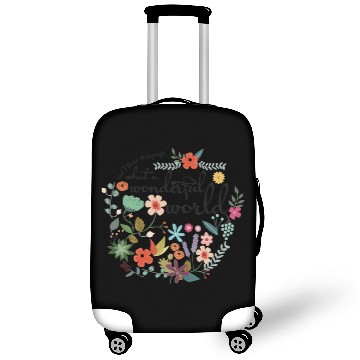 Discover And I Think Myself What A Wonderful World Flower Luggage Covers