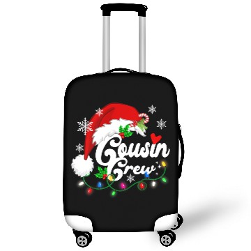 Discover cousin crew Santa Claus Hat Christmas lights Luggage Covers