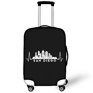 Discover Heartbeat Skyline USA San-Diego Luggage Covers
