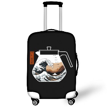 Discover The Great Wave of Coffee Artistic Caffeine Lover Luggage Covers