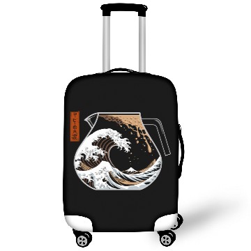 Discover The Great Wave of Coffee Artistic Caffeine Lover Luggage Covers