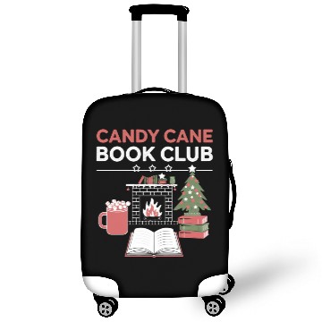 Discover Bookish Christmas Candy Cane Book Club Bookish Luggage Covers