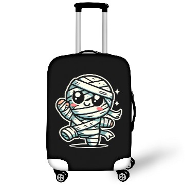 Discover Adorable Kawaii Mummy Running Halloween Fun Design Luggage Covers