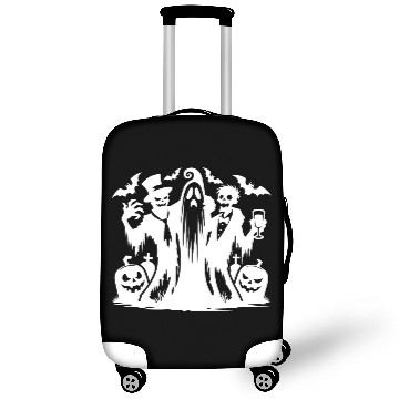 Discover Fun Children's Halloween Pumpkin Party With Zombie Luggage Covers