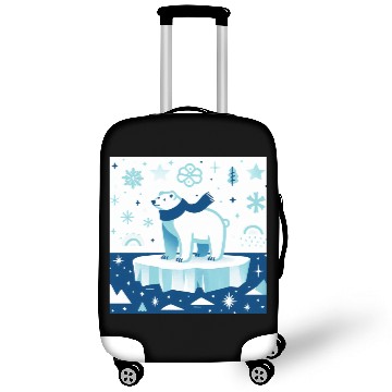 Discover Polar Bear in Winter Wonderland Luggage Covers