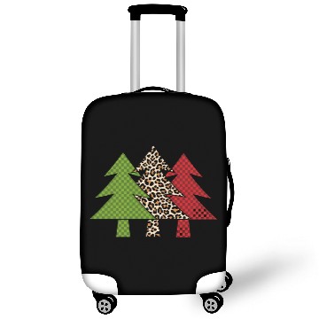 Discover Buffalo Plaid Merry Christmas Tree Family Matching Luggage Covers