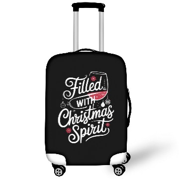 Discover Filled With Christmas Spirit Festive Wine Luggage Covers